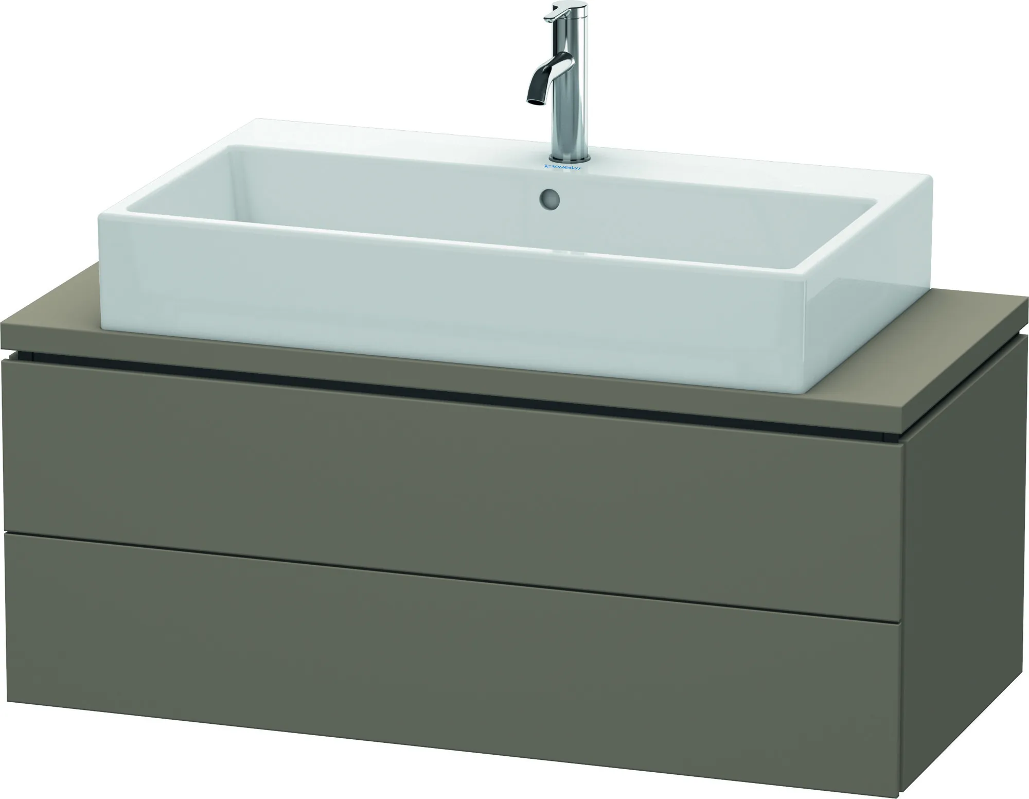 Duravit Waschtischunterschrank wandhängend „L-Cube“ 102 × 40 × 47,7 cm Flannel Grey Seidenmatt Duravit Waschtischunterschrank wandhängend „L-Cube“ 102 × 40 × 47,7 cm Flannel Grey Seidenmatt