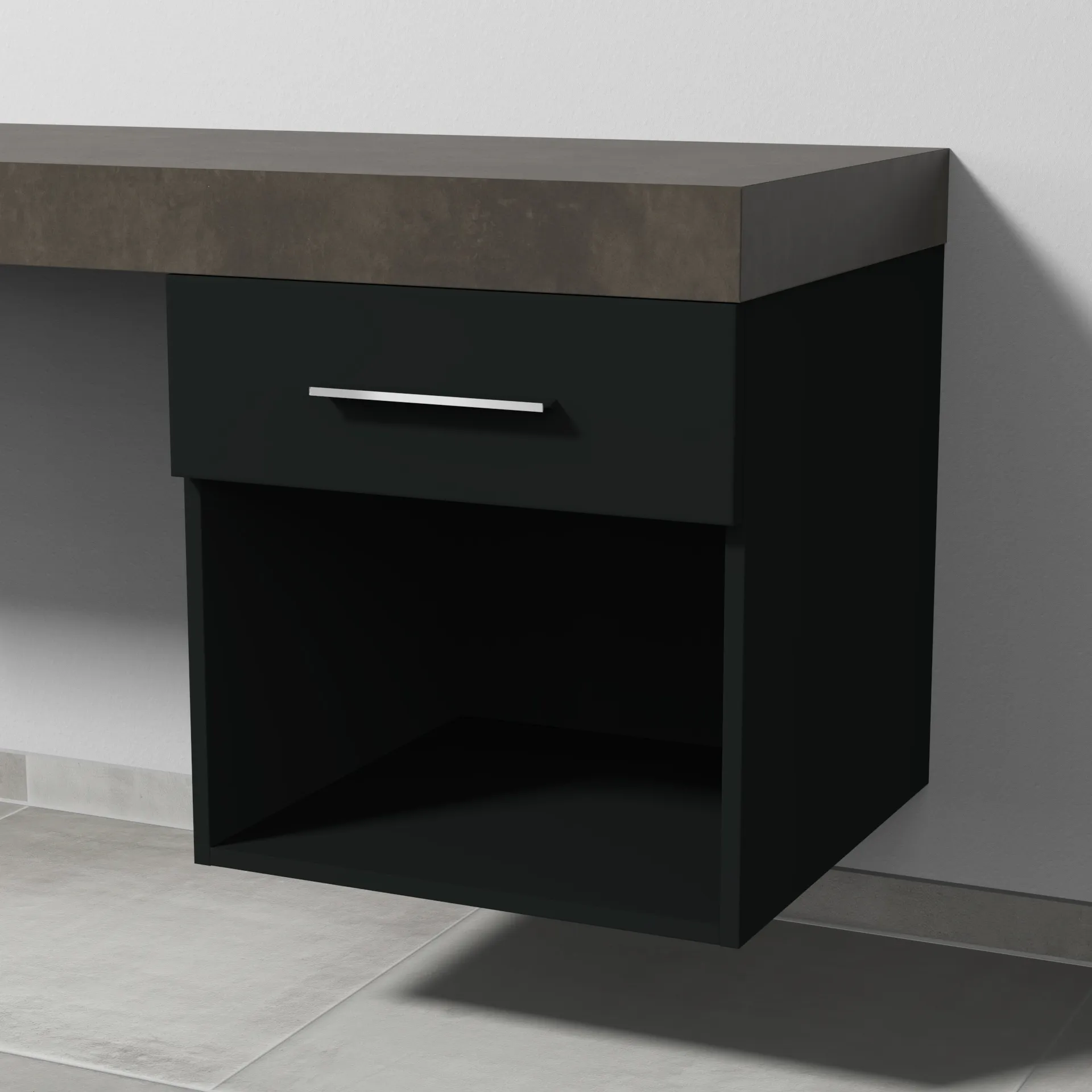 Sanipa Anbauschrank „2morrow“ 500 × 510 × 520 mm in Vulkan (matt)