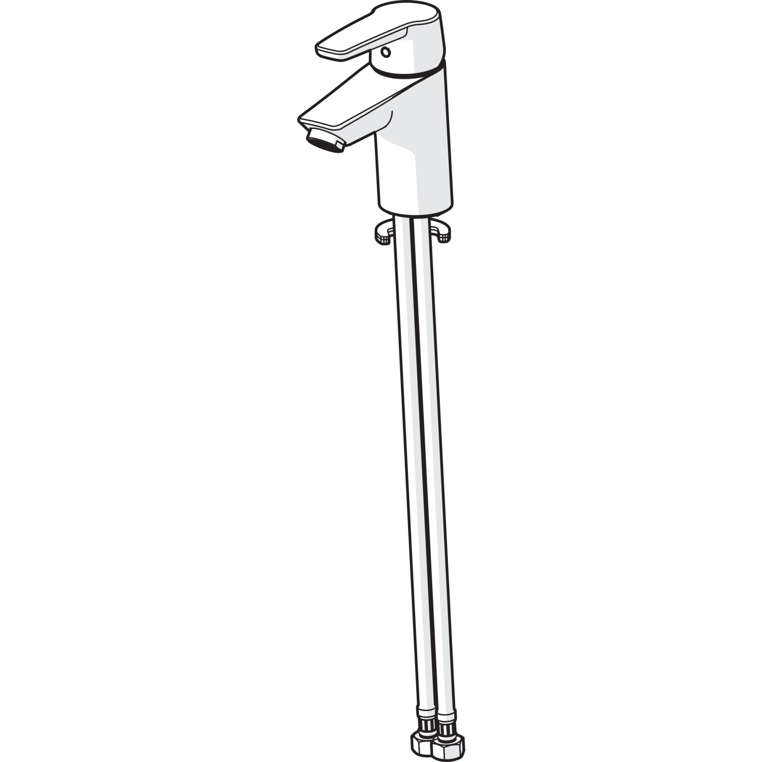 Einhand-Waschtischarmatur „Polo“ Ausladung 103 mm in Chrom Einhand-Waschtischarmatur „Polo“ Ausladung 103 mm in Chrom