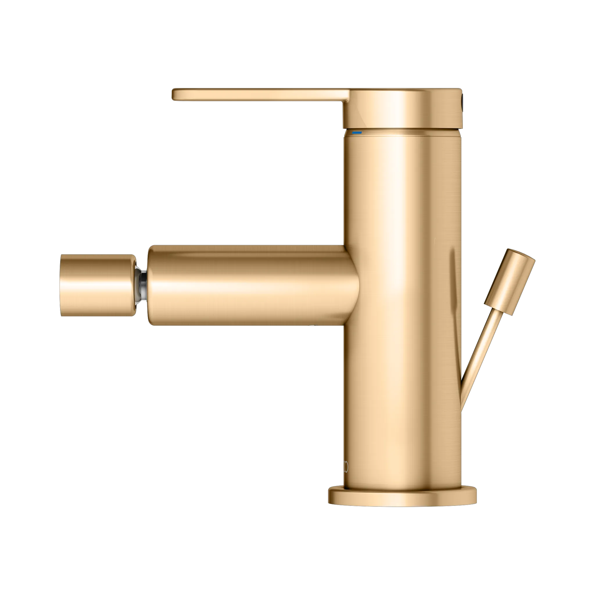 IXMO Einhebel-Bidetmischer IXMO Flat, Rosette rund Messing gebürstet IXMO Einhebel-Bidetmischer IXMO Flat, Rosette rund Messing gebürstet