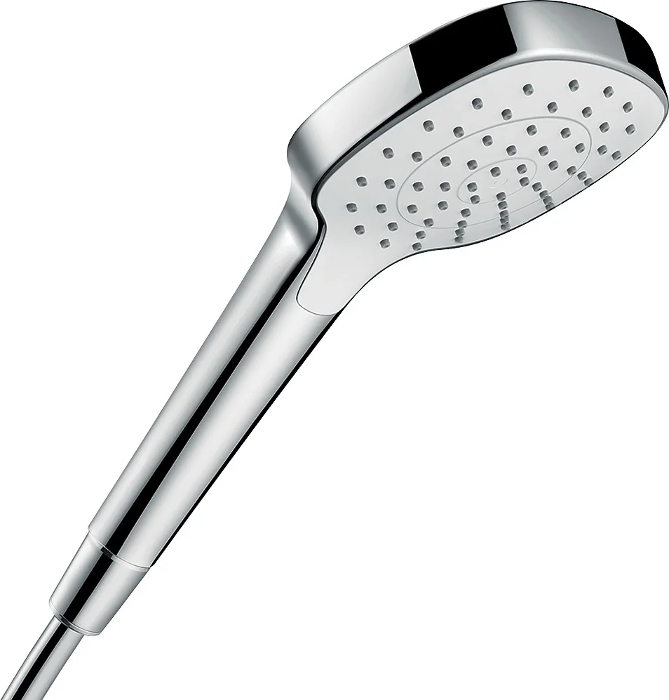 Hansgrohe Croma E Handbrause 1jet EcoSmart+, weiß/chrom, 110 mm Brausekopfgröße, max. Durchflussmenge 7 l/min bei 3 bar