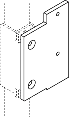 Montageplatte S50 für SK-Griff 900(A), links Montageplatte S50 für SK-Griff 900(A), links