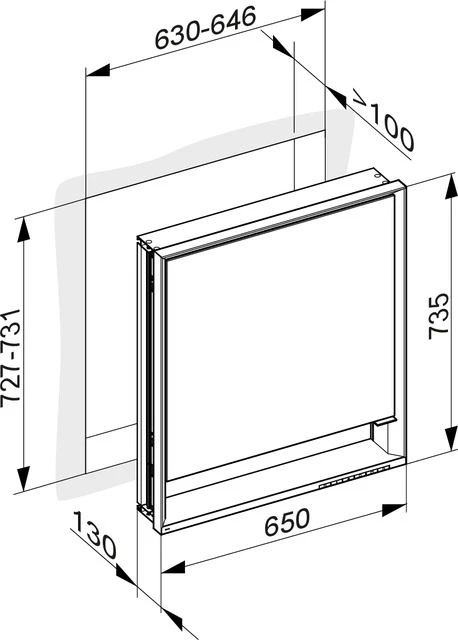 KEUCO ROYAL LUMOS Spiegelschrank Wandeinbau 1-türig kurze Tür silber-eloxiert KEUCO ROYAL LUMOS Spiegelschrank Wandeinbau 1-türig kurze Tür silber-eloxiert
