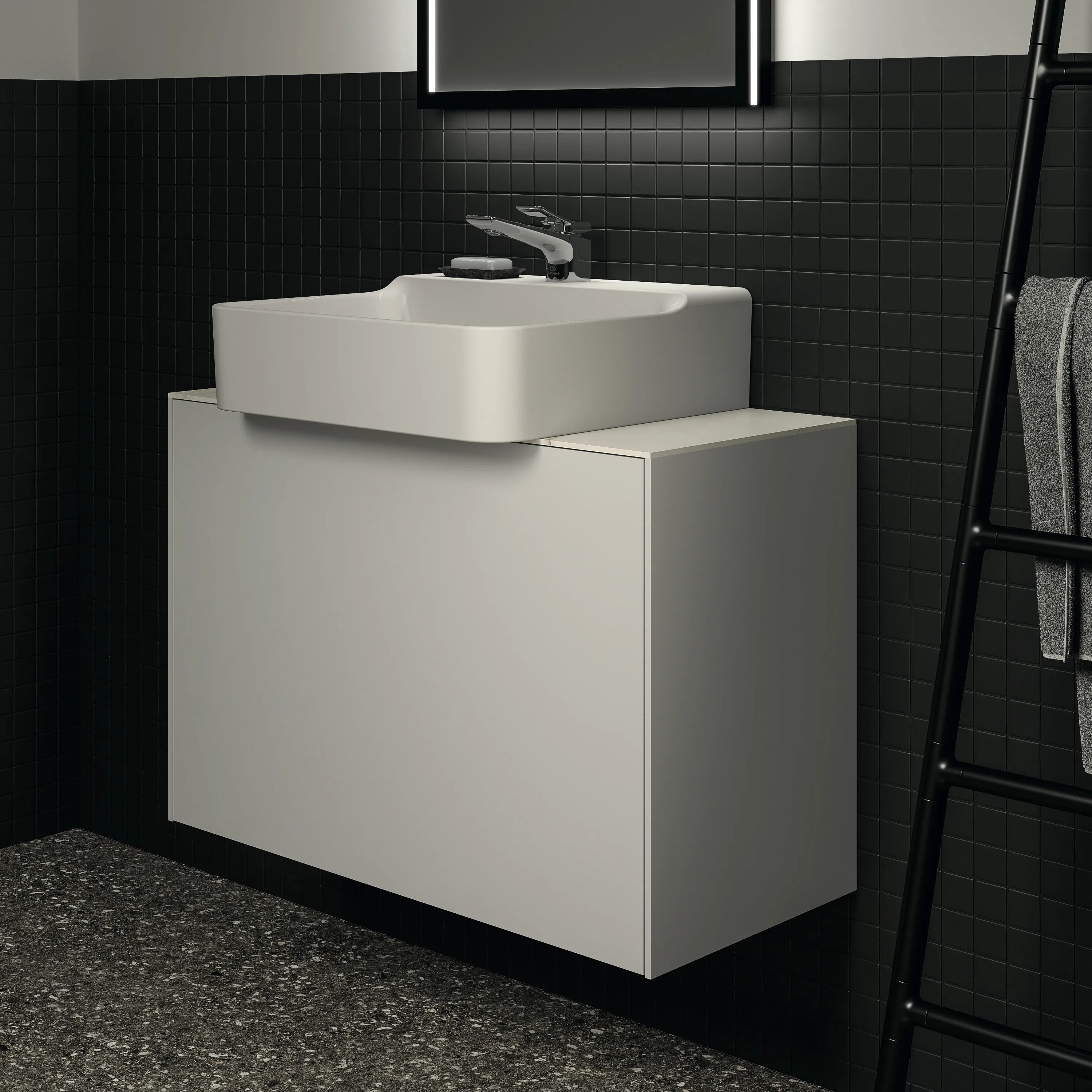 Ideal Standard Waschtischunterschrank „Conca“ 80 × 54 × 37,3 cm Weiß matt lackiert Ideal Standard Waschtischunterschrank „Conca“ 80 × 54 × 37,3 cm Weiß matt lackiert