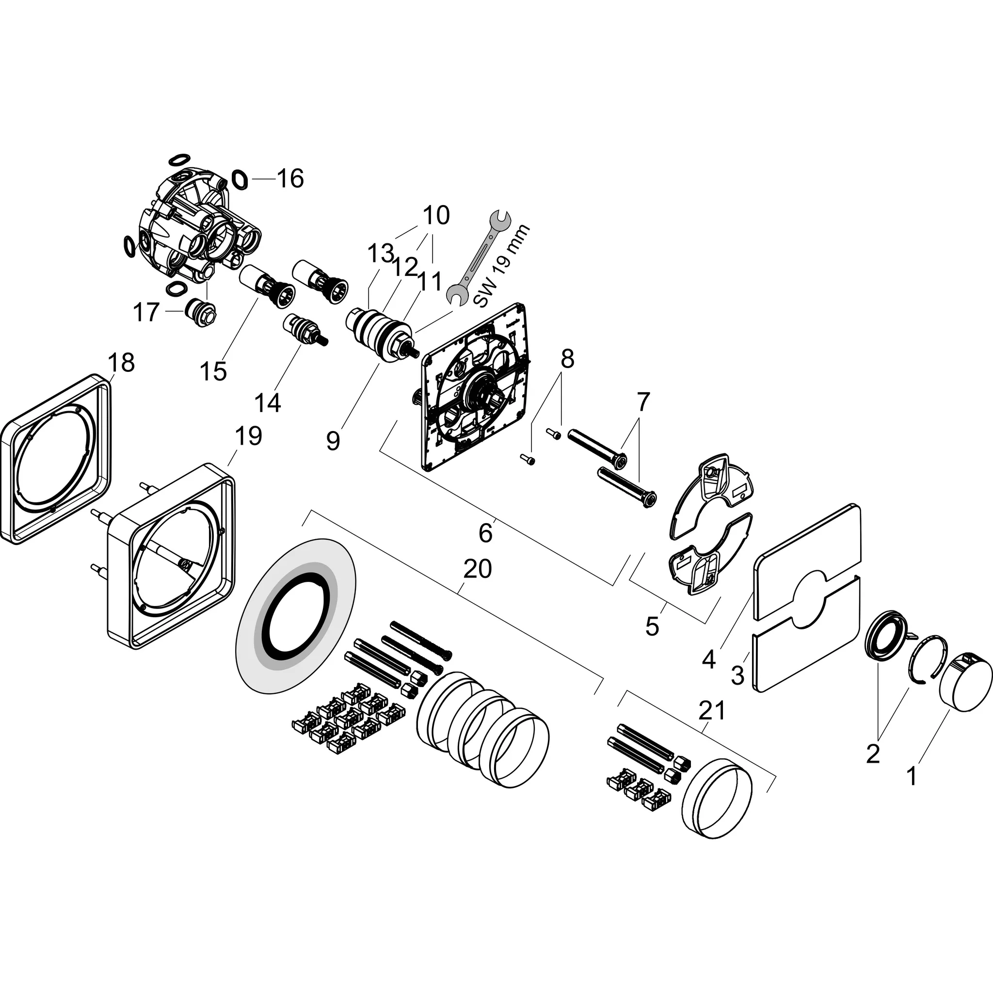 ShowerSelect Comfort Q Thermostat Unterputz Chrom ShowerSelect Comfort Q Thermostat Unterputz Chrom