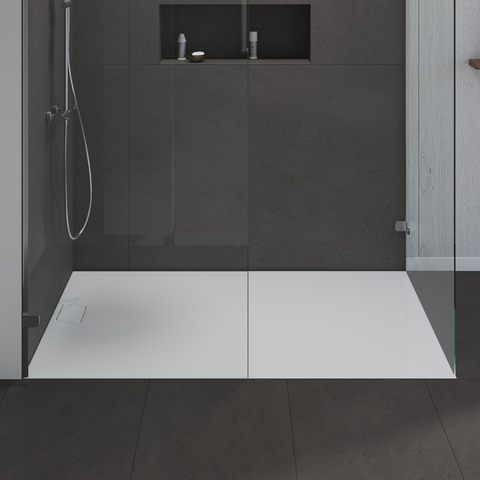 Duravit rechteck Duschwanne „Stonetto“ 140 × 100 cm in Weiß Matt