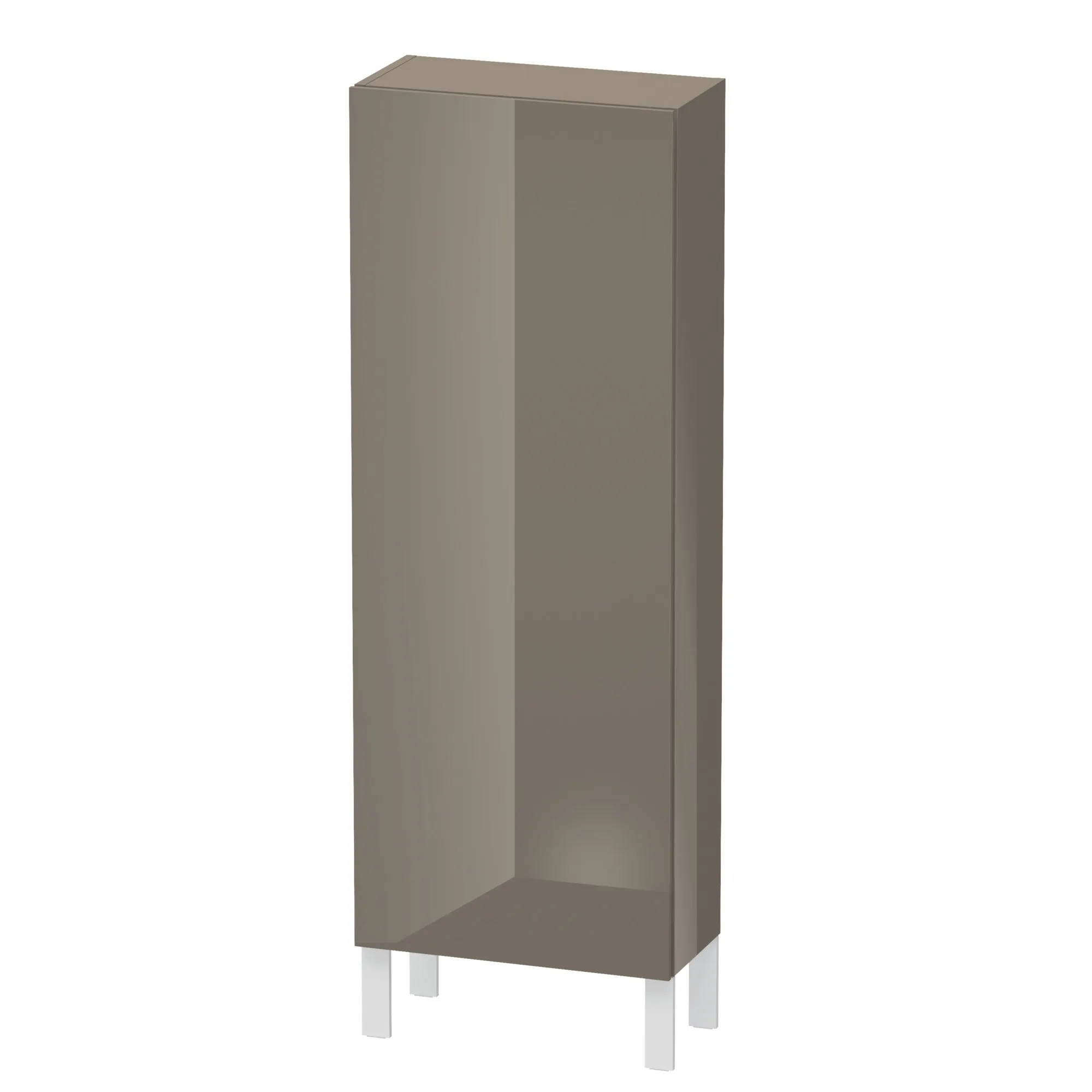 Duravit Halbhochschrank „L-Cube“ 50 × 132 × 24,3 cm Flannel Grey Hochglanz