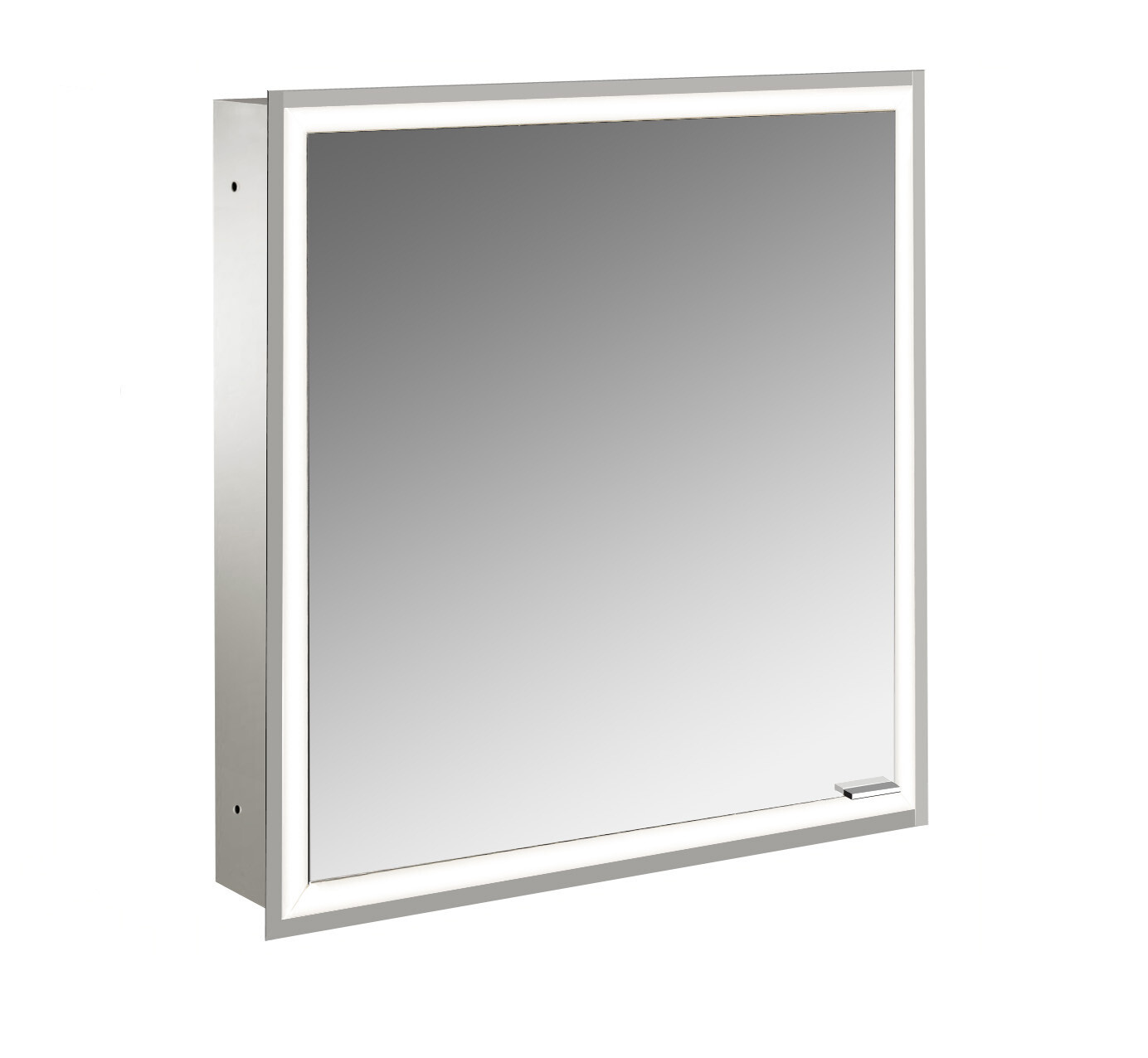 LED-Lichtspiegelschrank prime Facelift Unterputz, 600 mm, 1-türig, IP 20 Türanschlag links, Rückwand weiß