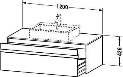Duravit Waschtischunterschrank wandhängend „Ketho“ 120 × 42,6 × 55 cm Graphit Matt Duravit Waschtischunterschrank wandhängend „Ketho“ 120 × 42,6 × 55 cm Graphit Matt