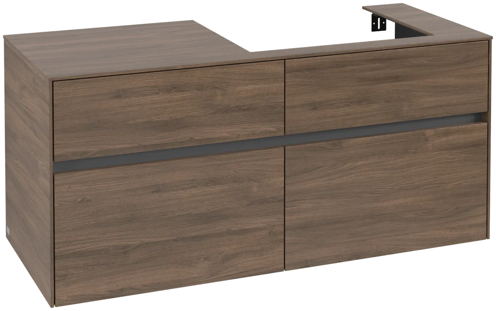 Villeroy & Boch Waschbeckenunterschrank Collaro Arizona Oak, 1200x548x500 mm, eckig mit SoftClosing und 4 Auszügen