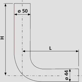 SANIT Spülbogen d:50x44 390x350mm weiß SANIT Spülbogen d:50x44 390x350mm weiß
