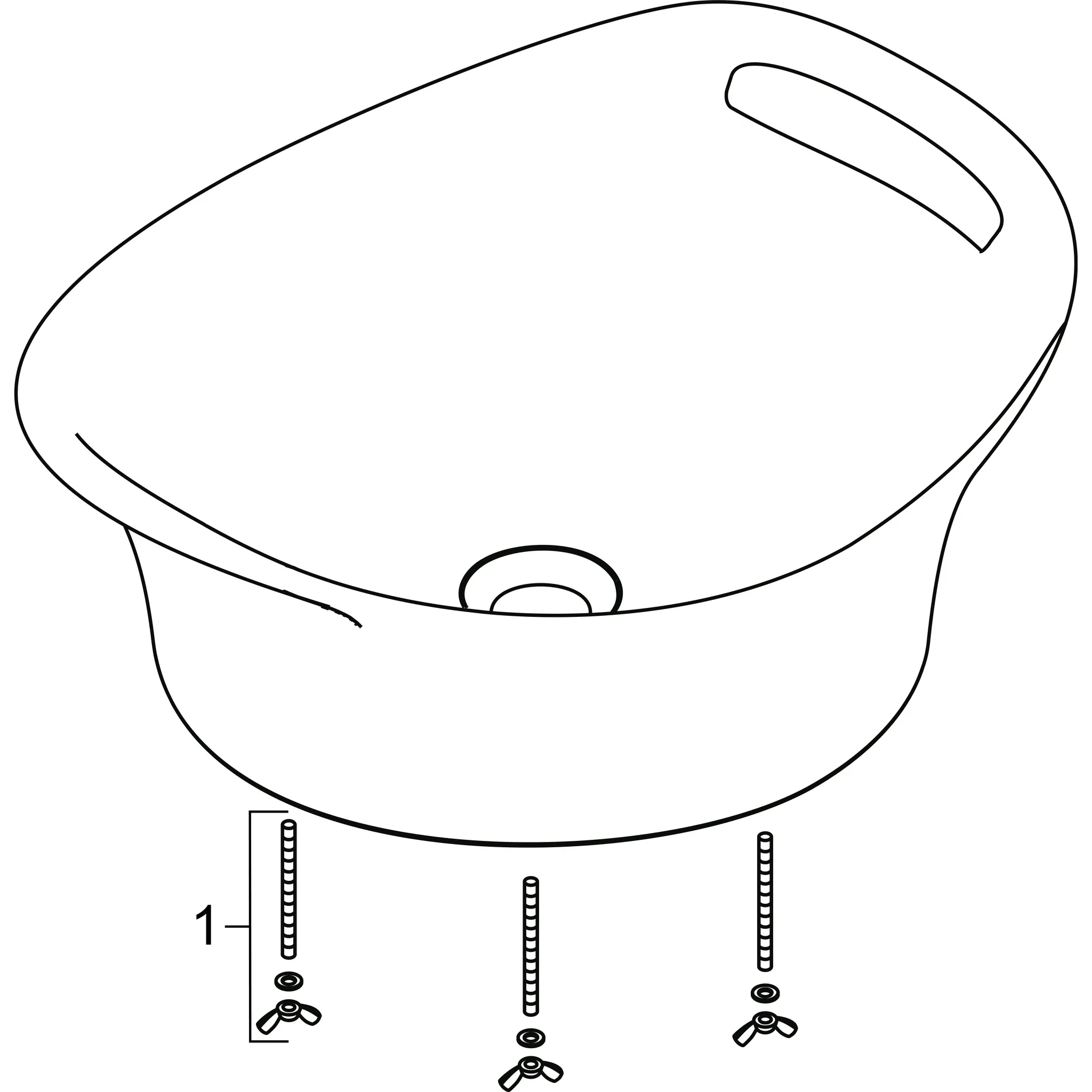 AXOR Urquiola Aufsatzwaschtisch 511/427, Weiß