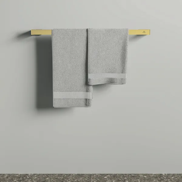 Handtuchstange Conca Cube, eckig, 600mm, Brushed Gold Handtuchstange Conca Cube, eckig, 600mm, Brushed Gold