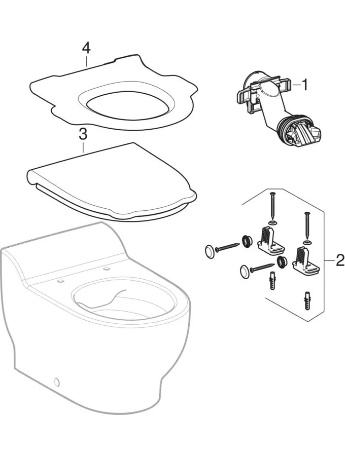 WC „Bambini“ in weiß alpin, Befestigung verdeckt WC „Bambini“ in weiß alpin, Befestigung verdeckt