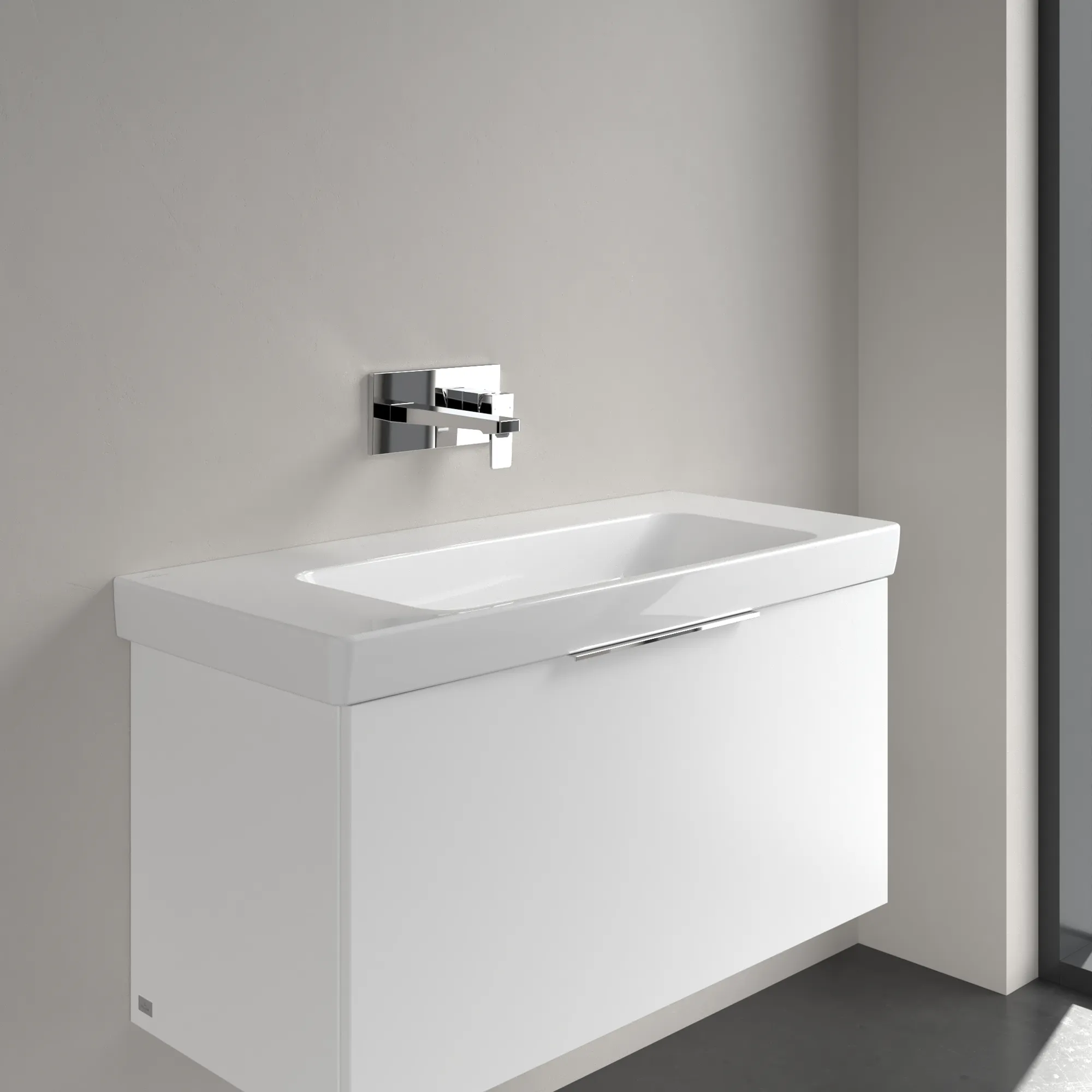 Villeroy & Boch Waschbecken „Architectura“ 1000 × 460 × 165 mm, ohne Hahnlochbohrung, für Becken mittig