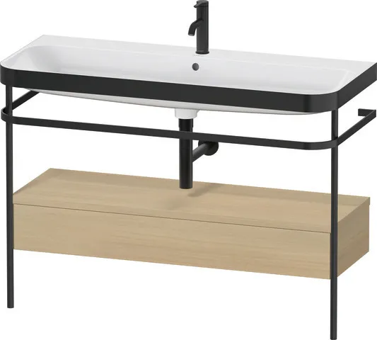 Duravit Waschtischunterschrank mit Metallkonsole „Happy D.2 Plus“ 117,5 × 85 × 49 cm Mediterrane Eiche Duravit Waschtischunterschrank mit Metallkonsole „Happy D.2 Plus“ 117,5 × 85 × 49 cm Mediterrane Eiche