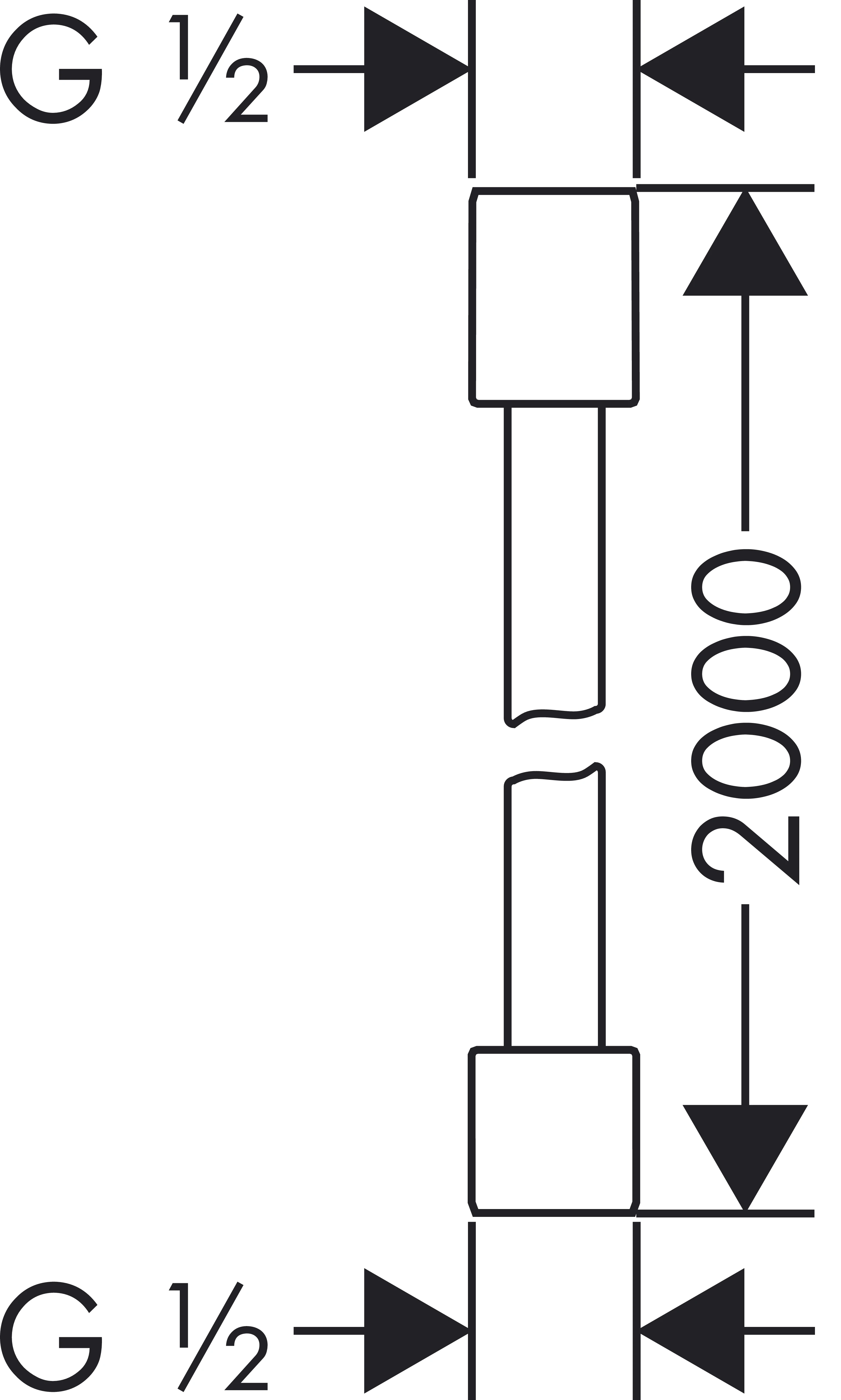 Brausenschlauch Axor Starck Isiflex DN15 chr.mit beids.zylindr.Mutter 2000mm