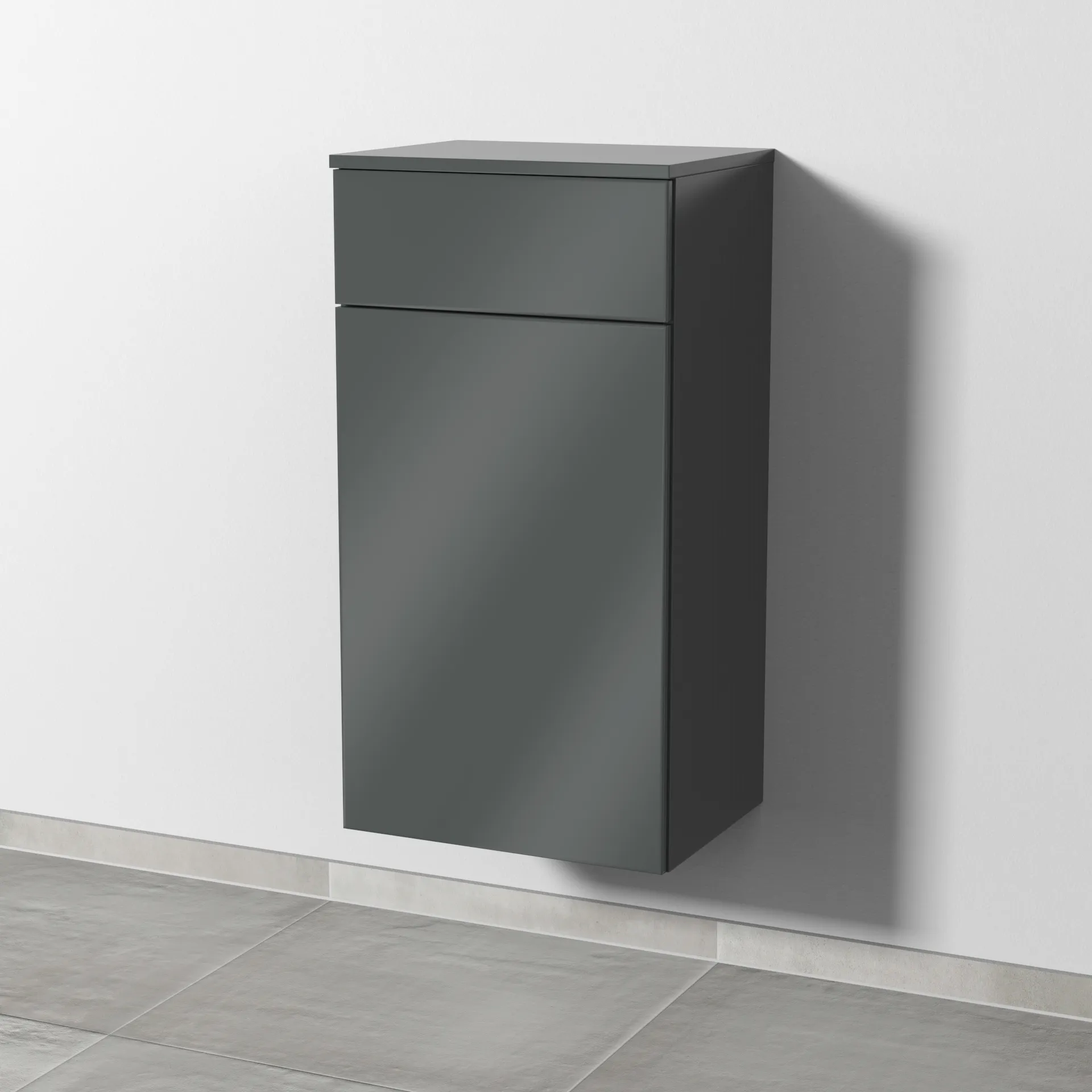 Mittelschr. mit Wäschekorb 3way (SF154) 850x450x345 Schwarz-Matt