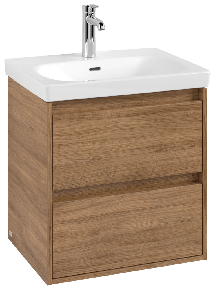 Villeroy & Boch Waschbeckenunterschrank Skyla C79400, 572x596x439mm, 2 Auszüge, Kansas Oak