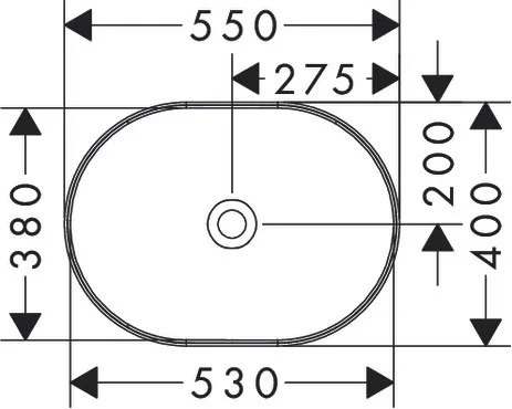 Xuniva U Aufsatzwaschtisch 550/400 ohne Hahnloch und Überlauf Weiß Xuniva U Aufsatzwaschtisch 550/400 ohne Hahnloch und Überlauf Weiß