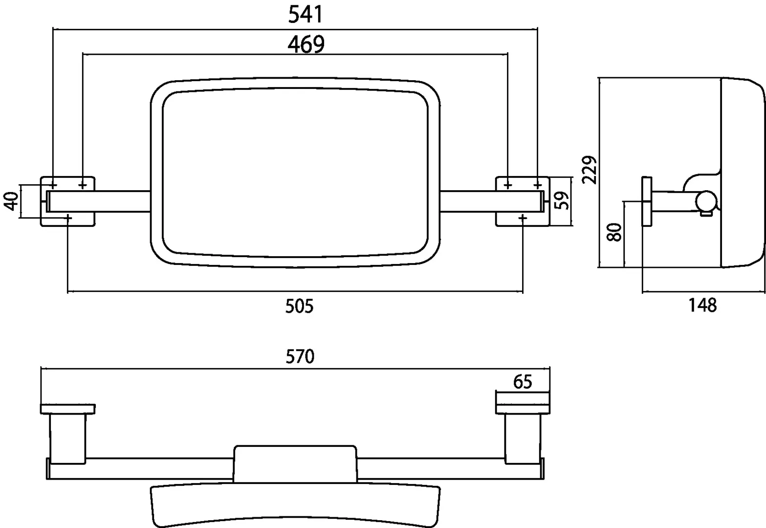 emco Duschsitz „system 2“ in chrom / schwarz emco Duschsitz „system 2“ in chrom / schwarz