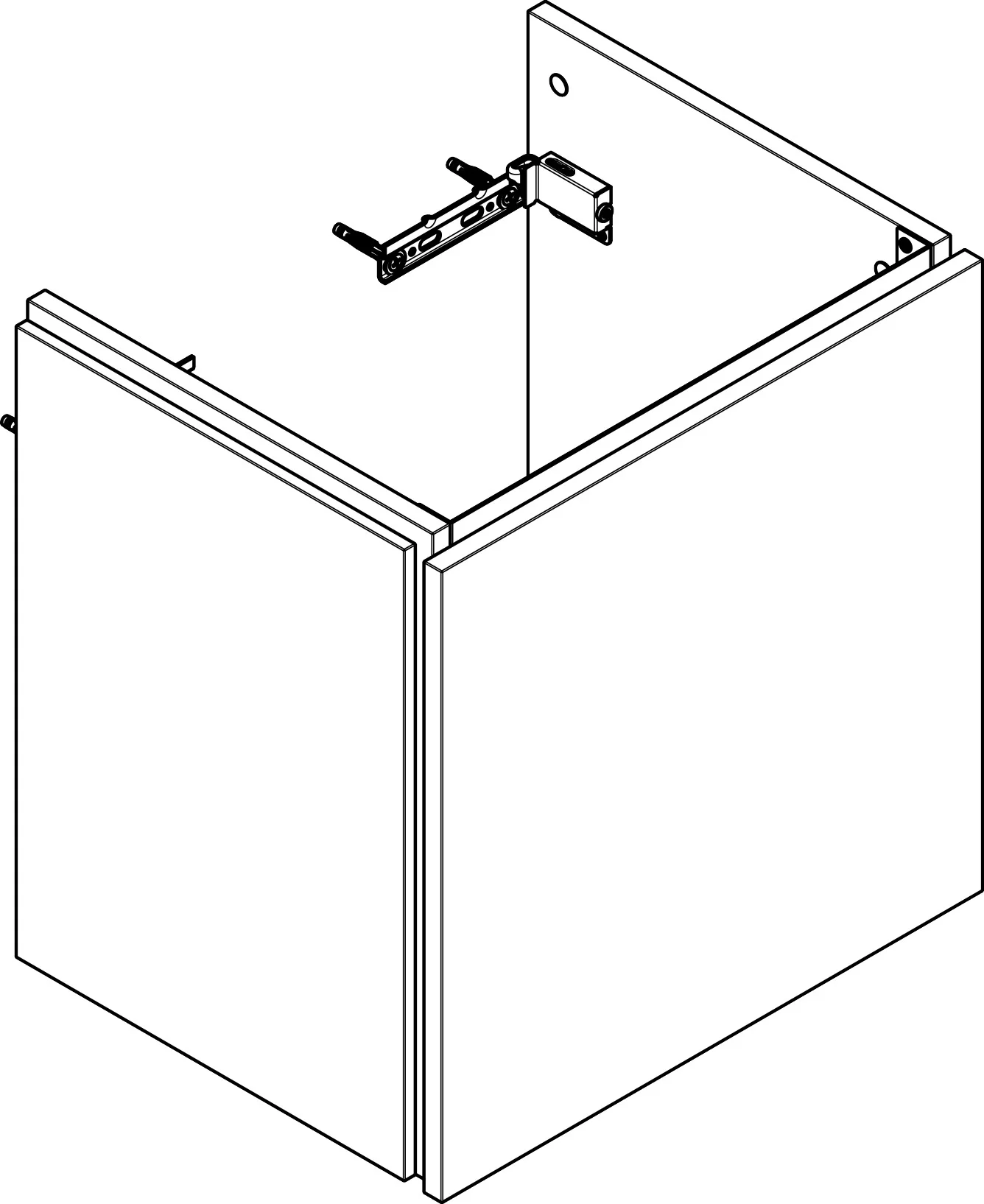 Hansgrohe Waschtischunterschrank Xilesa E, 480x380 mm, 1 Schubkasten, Eiche Kaschmir, Wandmontage, vormontiert