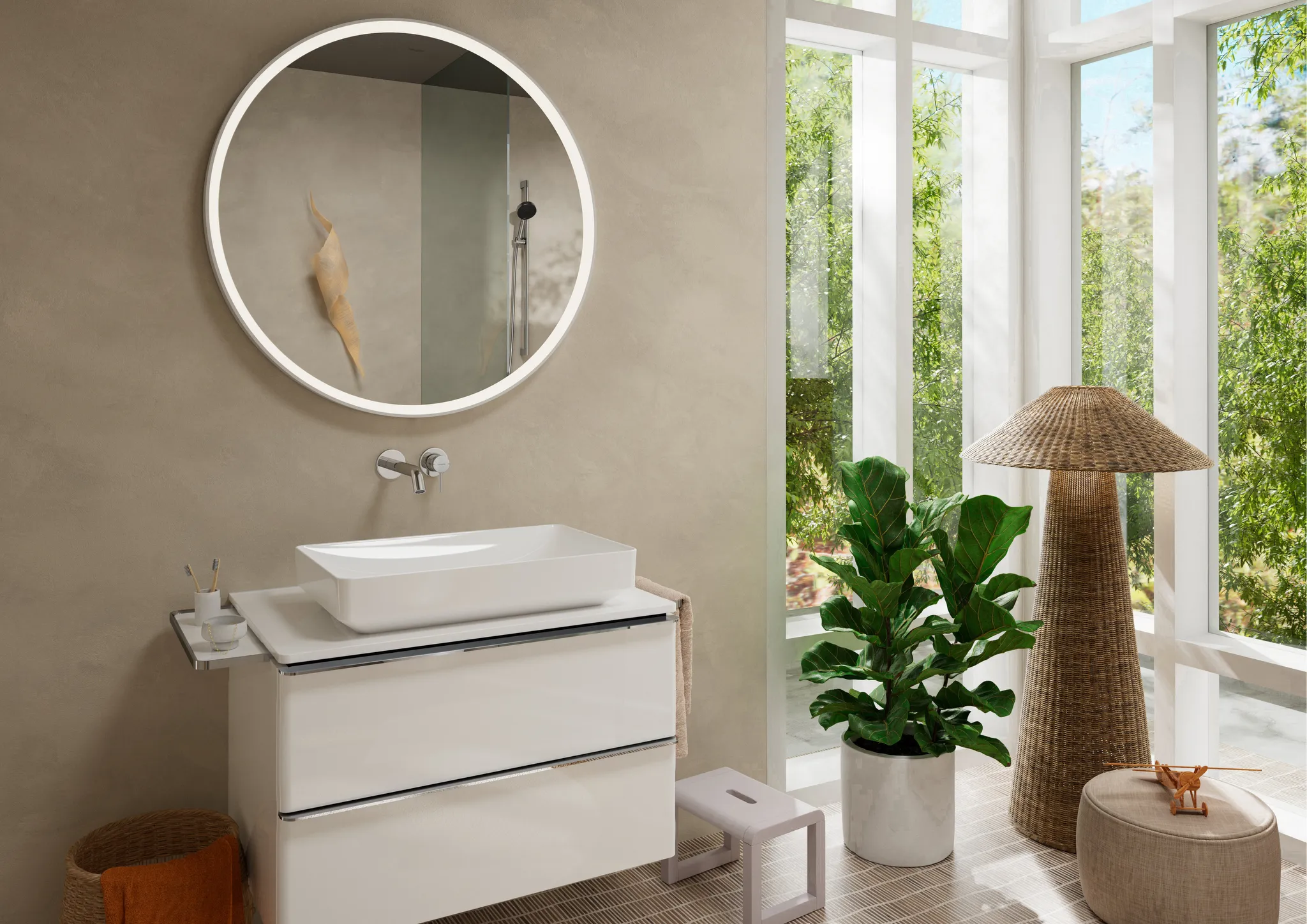 Hansgrohe Xelu Q Waschtischunterschrank Weiß Hochglanz 780⁄550 Hansgrohe Xelu Q Waschtischunterschrank Weiß Hochglanz 780⁄550