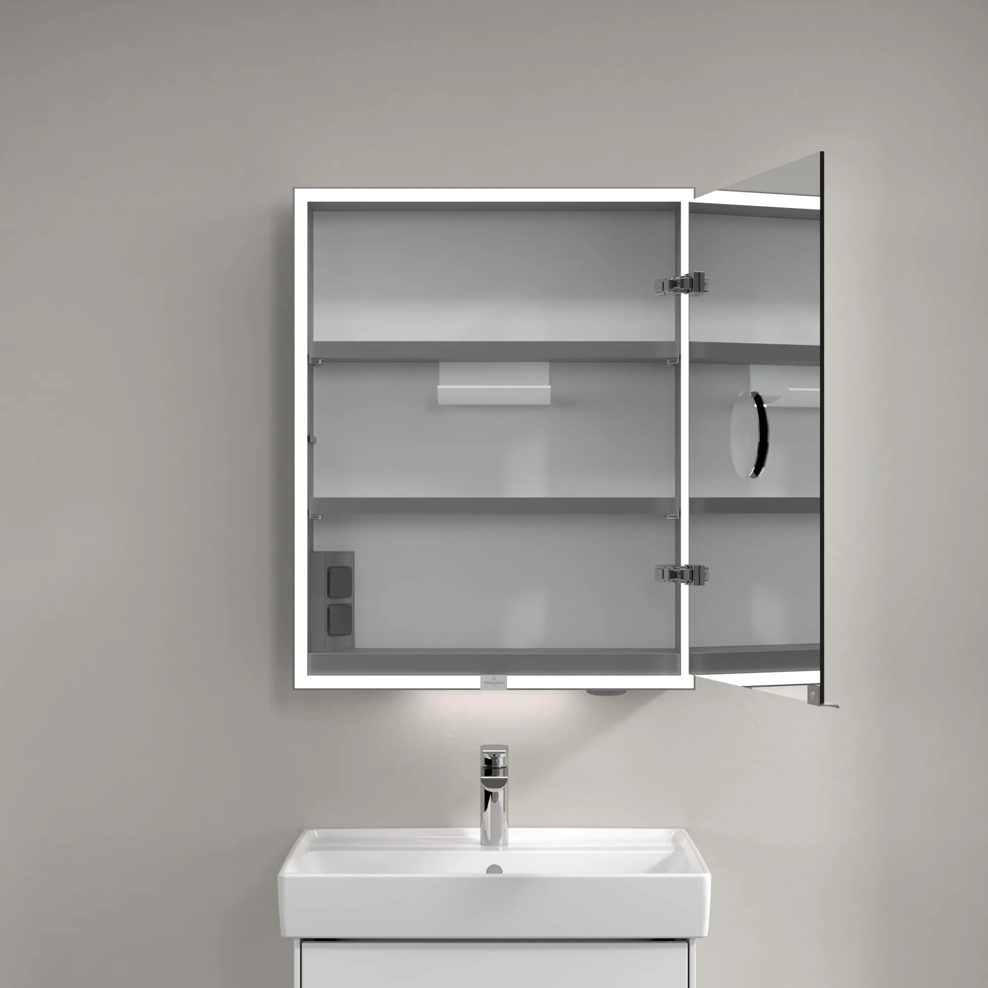 Villeroy & Boch Aufputz-Spiegelschrank My View Now A4576R, 600x750x168 mm, glänzend, mit Beleuchtung und SoftClosing Villeroy & Boch Aufputz-Spiegelschrank My View Now A4576R, 600x750x168 mm, glänzend, mit Beleuchtung und SoftClosing