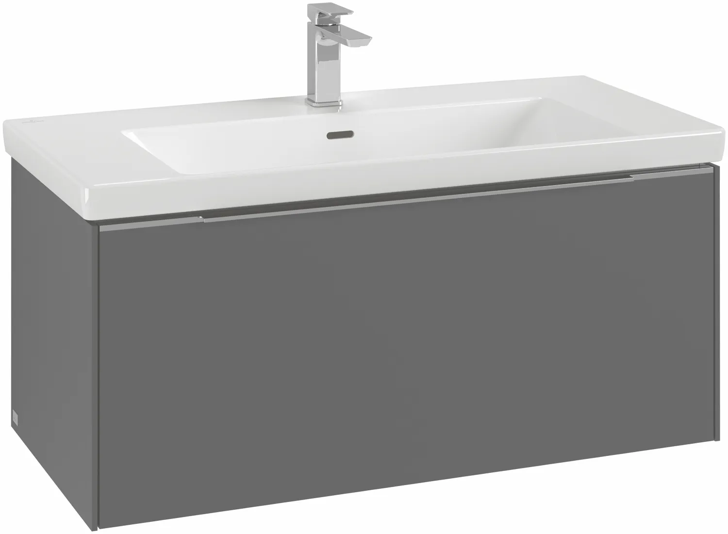 Villeroy & Boch Waschtischunterschrank „Subway 3.0“ für Schrankwaschtisch 973 × 429 × 478 mm Graphite, für Becken mittig Villeroy & Boch Waschtischunterschrank „Subway 3.0“ für Schrankwaschtisch 973 × 429 × 478 mm Graphite, für Becken mittig