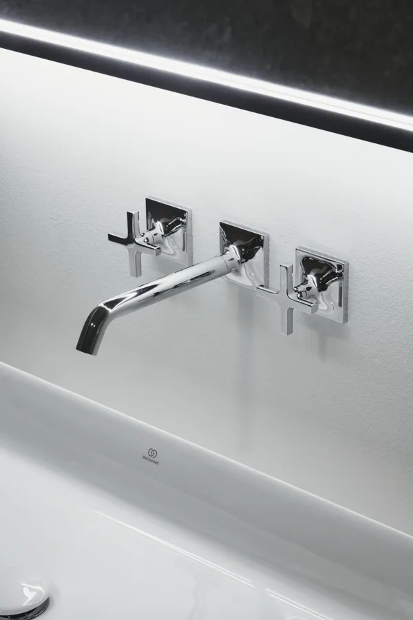 Ideal Standard Wand-Waschtischarmatur Joy Neo Ausladung 209mm Kreuzgriffe Chrom Ideal Standard Wand-Waschtischarmatur Joy Neo Ausladung 209mm Kreuzgriffe Chrom