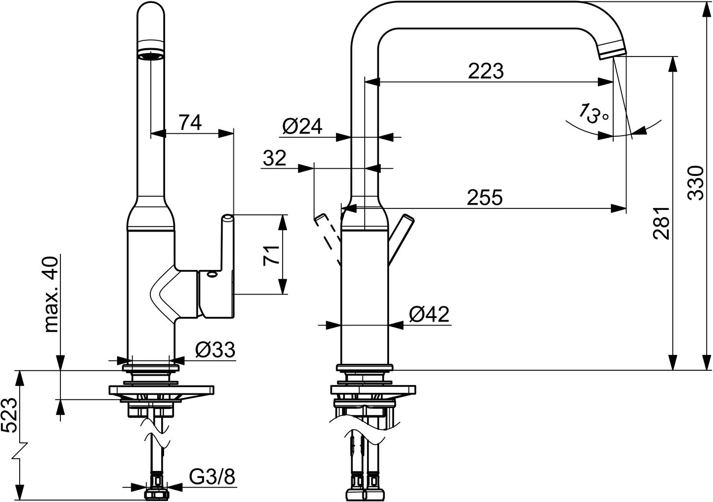 HansaVANTIS Style Küchenarmatur HansaVANTIS Style 5420 Chrom