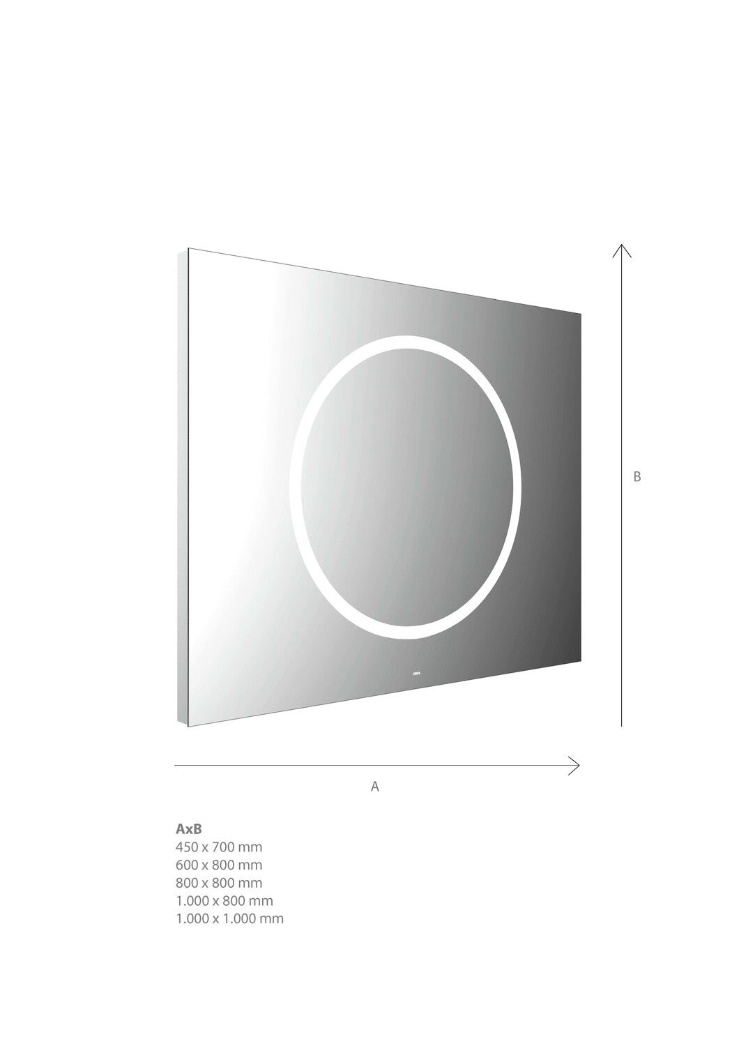 emco Lichtspiegel mit Sensorschalter „MI 240“ 45 × 70 cm