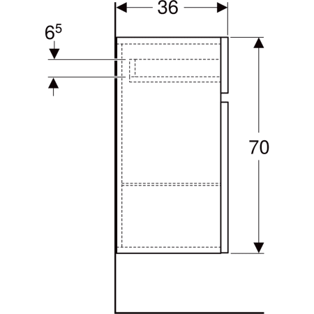Geberit Hochschrank „Renova Plan“ weiß / lackiert hochglänzend