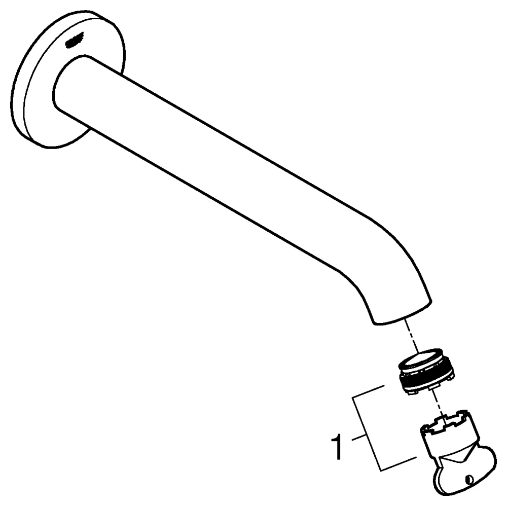 Grohe Essence Wanneneinlauf Wandmontage chrom Grohe Essence Wanneneinlauf Wandmontage chrom