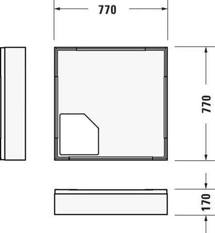 Duravit quadrat Duschwanne „D-Code“ 80 × 80 cm 