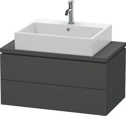 Duravit Waschtischunterschrank wandhängend „L-Cube“ 82 × 40 × 47,7 cm Graphit Matt