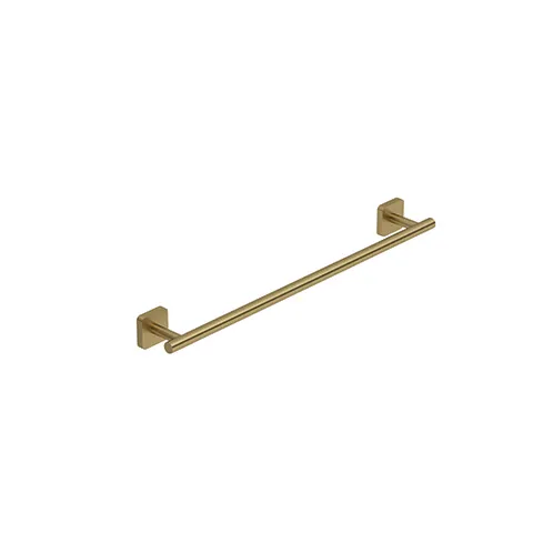 Kludi-VELA S Handtuchhalter Brushed Gold, feststehend, 494 mm Länge, Wandmontage mit Schrauben oder Klebe-Set