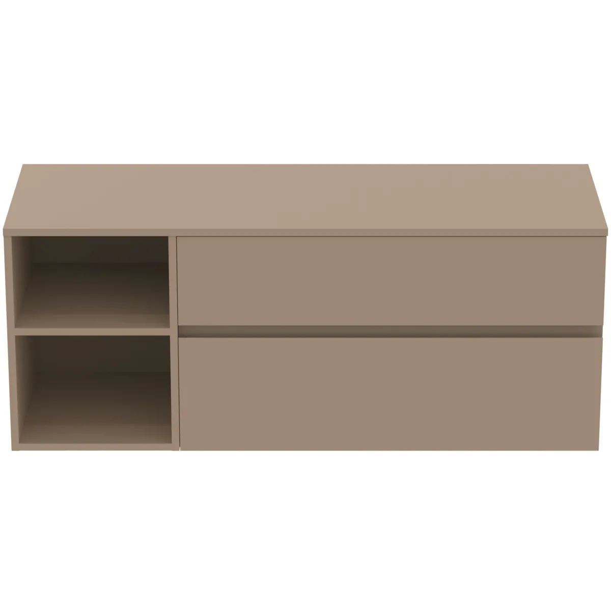 Ideal Standard Waschtischunterschrank Finesse 1402x505x558mm Greige matt Ideal Standard Waschtischunterschrank Finesse 1402x505x558mm Greige matt