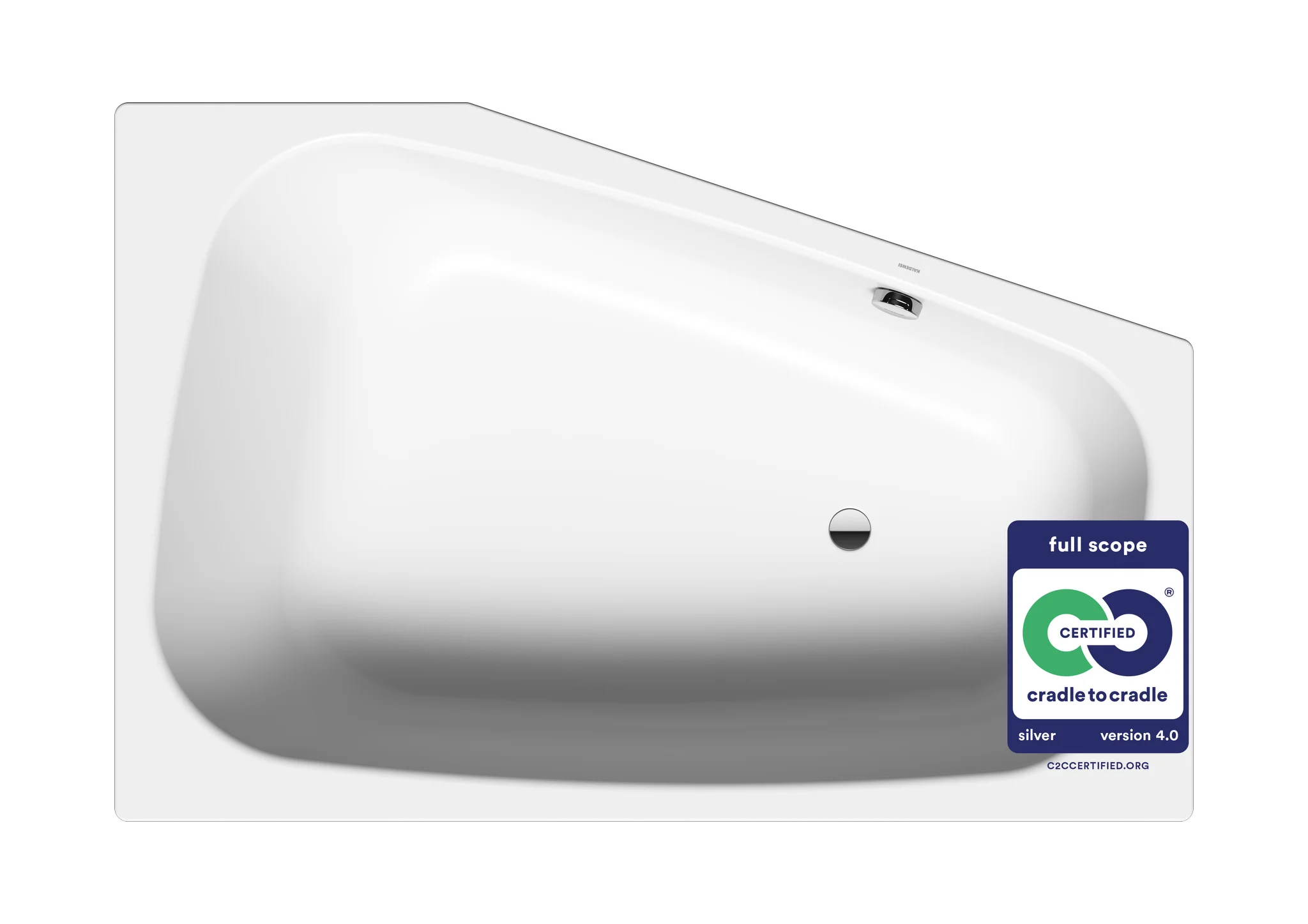 Kaldewei PLAZA DUO LINKS Badewanne, 1800x1200 mm, alpinweiß, Trapezform mit großem Innenraum für verschiedene Badepositionen