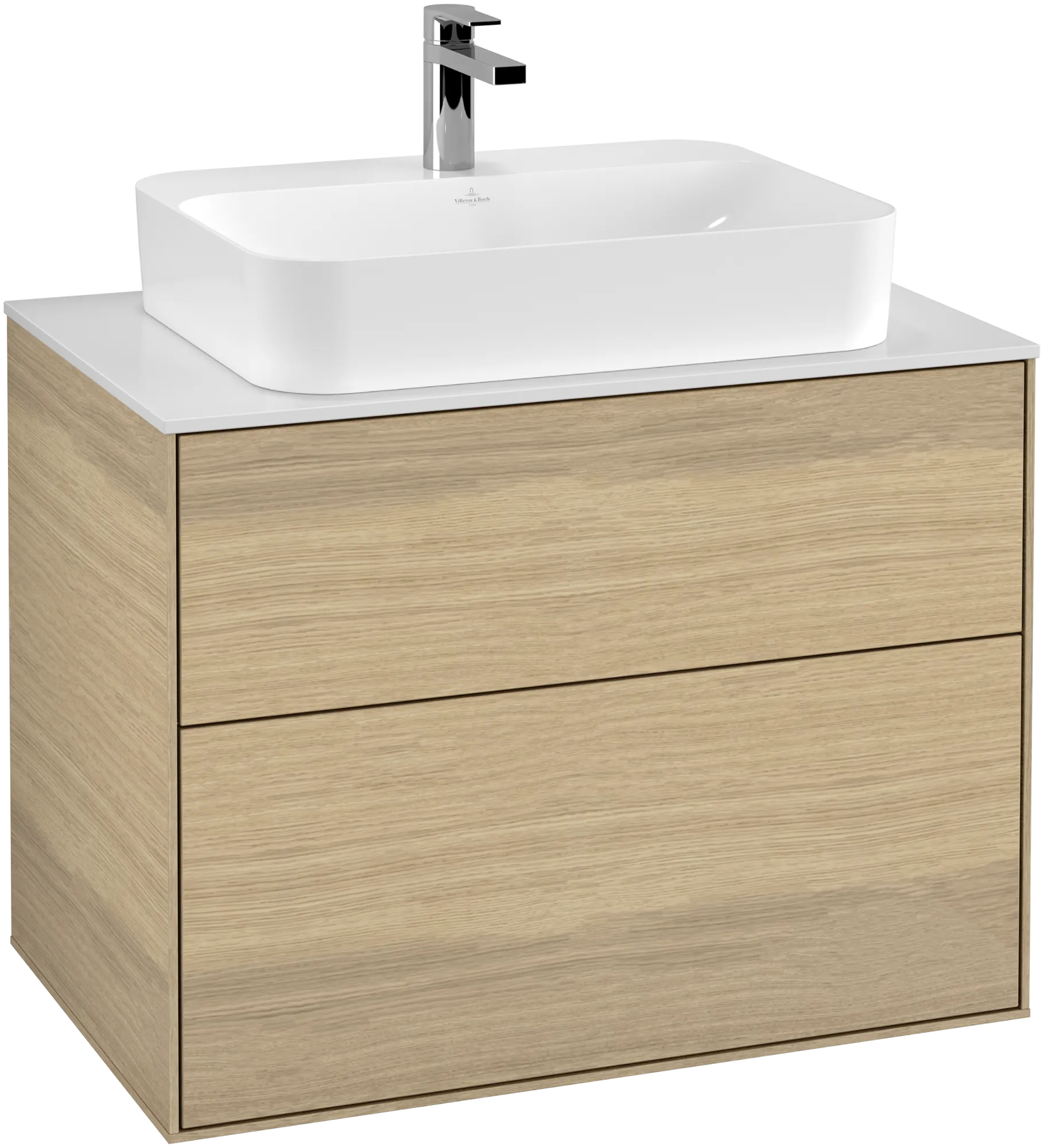Villeroy & Boch Finion Waschbeckenunterschrank F34, 800 x 603 x 501 mm, Eckig, Waschbecken mittig