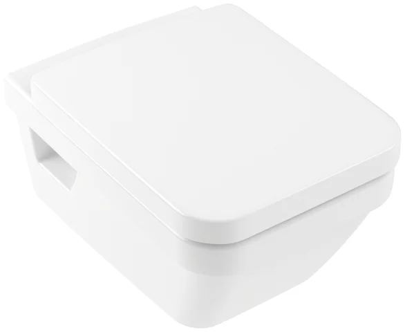 Wand-Tiefspül-WC Combi-Pack DirectFlush „Architectura“ 37 × 31,6 × 53 cm in Weiß Alpin, ohne Spülrand, Abgang waagerecht