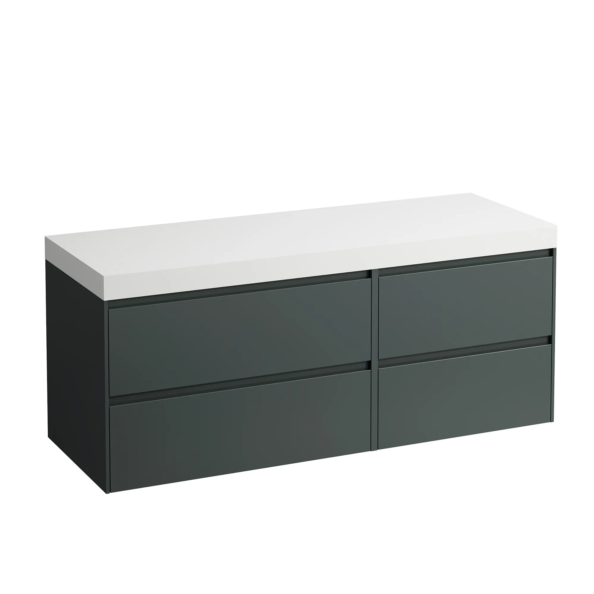 Waschtischunterbau+Waschtischplatte (MODULAR SYSTEM) LANI 495x1370x580 ohne Ausschnitt Abdeckplatte 65 mm (Farbe: .260 weiß matt), mit 4 Schubladen (800 mm links + 600 mm rechts) integrierter Griffleiste Vollauszug und Soft-Close weiß matt Waschtischunterbau+Waschtischplatte (MODULAR SYSTEM) LANI 495x1370x580 ohne Ausschnitt Abdeckplatte 65 mm (Farbe: .260 weiß matt), mit 4 Schubladen (800 mm links + 600 mm rechts) integrierter Griffleiste Vollauszug und Soft-Close weiß matt