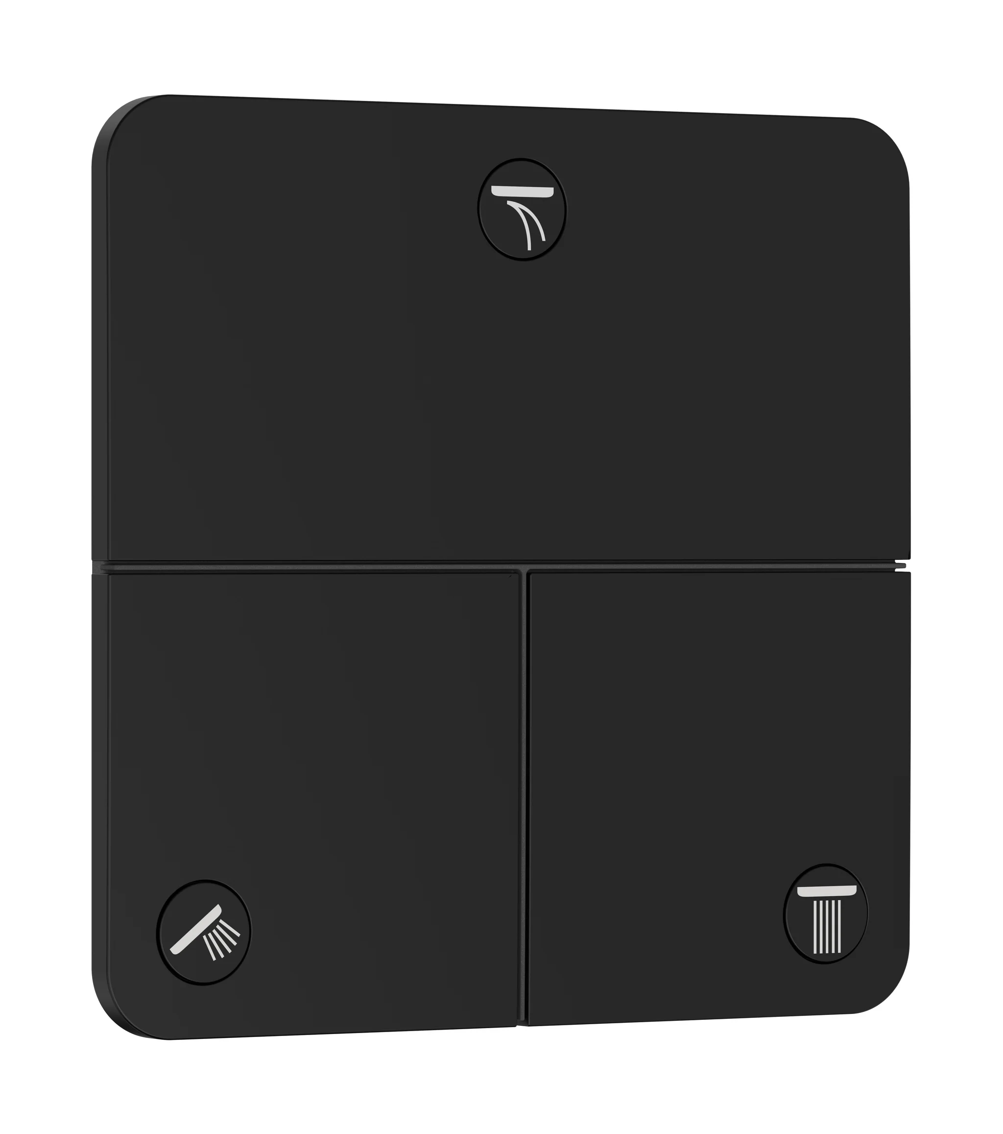 Hansgrohe ShowerSelect Comfort Q Absperrventil Unterputz, 3 Verbraucher, mattschwarz Hansgrohe ShowerSelect Comfort Q Absperrventil Unterputz, 3 Verbraucher, mattschwarz