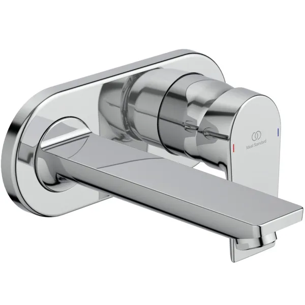 Wand-Waschtischarmatur Unterputz Tesi, 5 l/min., Bausatz 2, Ros.193x83mm, Ausladung 173mm, Chrom Wand-Waschtischarmatur Unterputz Tesi, 5 l/min., Bausatz 2, Ros.193x83mm, Ausladung 173mm, Chrom