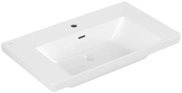 Villeroy & Boch Wandwaschtisch aus TitanCeram „Subway 3.0“ 800 × 470 × 165 mm, ohne Hahnlochbohrung, Hahnlochposition mittig in Weiß Alpin Villeroy & Boch Wandwaschtisch aus TitanCeram „Subway 3.0“ 800 × 470 × 165 mm, ohne Hahnlochbohrung, Hahnlochposition mittig in Weiß Alpin
