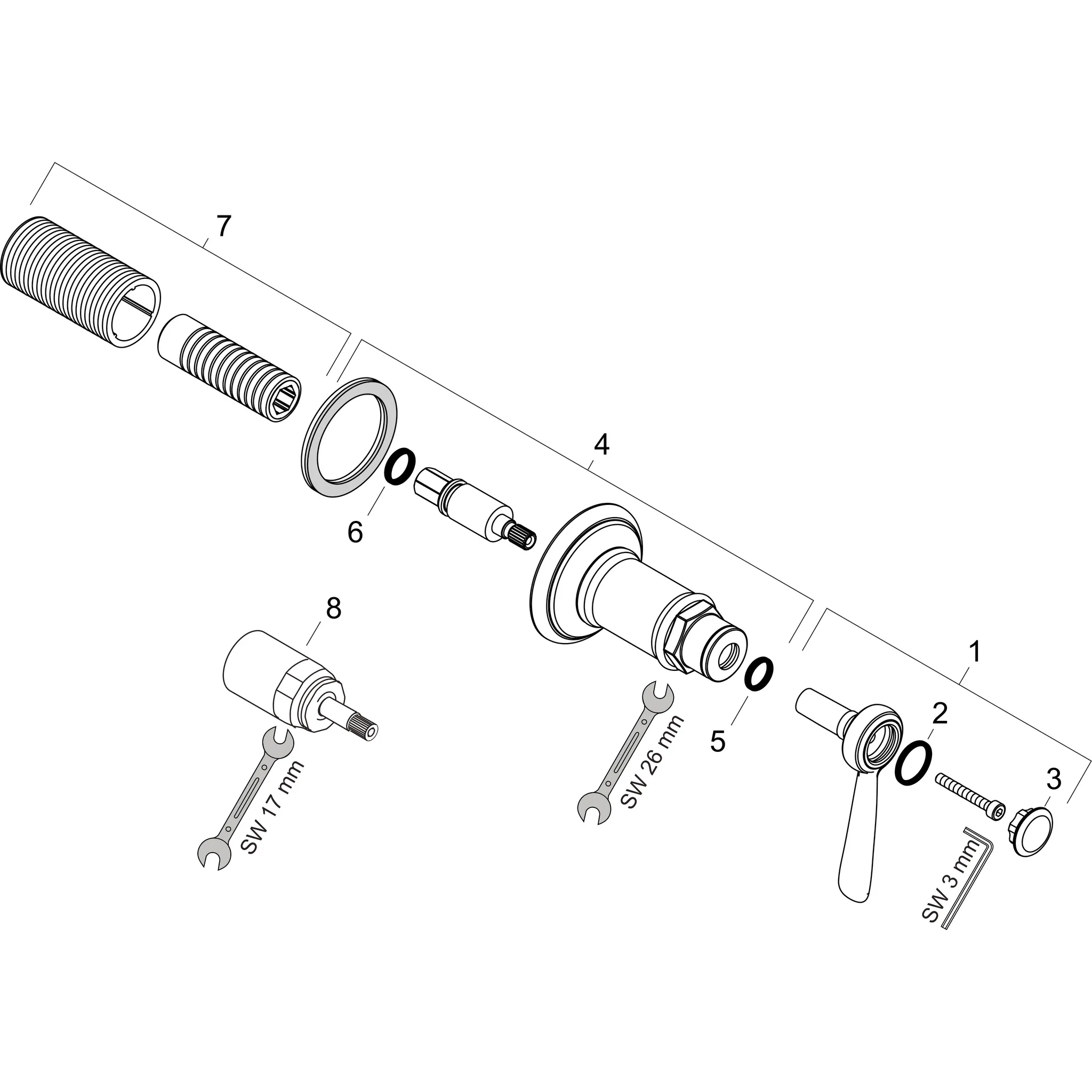 Hansgrohe AXOR Montreux Absperrventil Unterputz mit Hebelgriff, Brushed Nickel, DN15/DN20, Geräuschgruppe II Hansgrohe AXOR Montreux Absperrventil Unterputz mit Hebelgriff, Brushed Nickel, DN15/DN20, Geräuschgruppe II