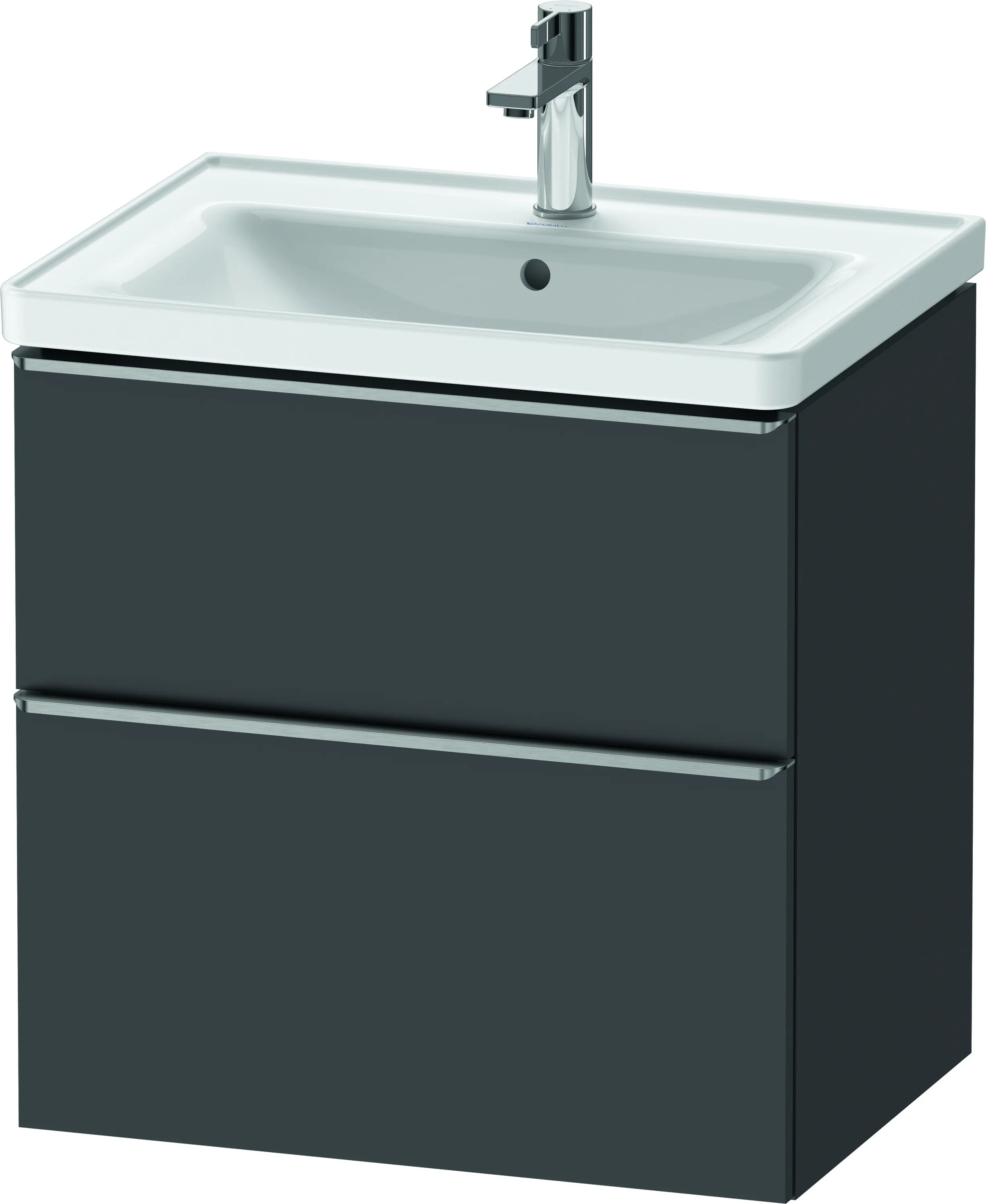 Duravit Waschtischunterschrank wandhängend „D-Neo“ 63,4 × 62,5 × 45,2 cm Graphit Matt