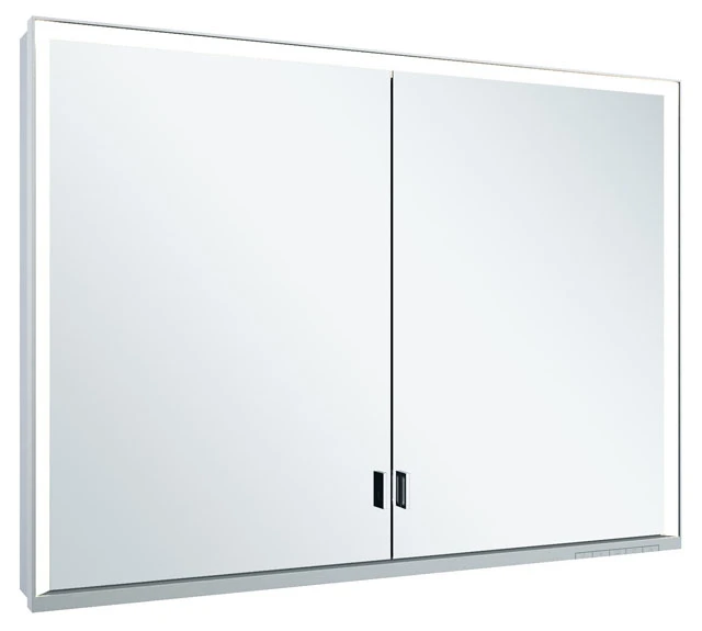 KEUCO ROYAL LUMOS Spiegelschrank Wandvorbau 2-türig lange Tür silber-eloxiert KEUCO ROYAL LUMOS Spiegelschrank Wandvorbau 2-türig lange Tür silber-eloxiert