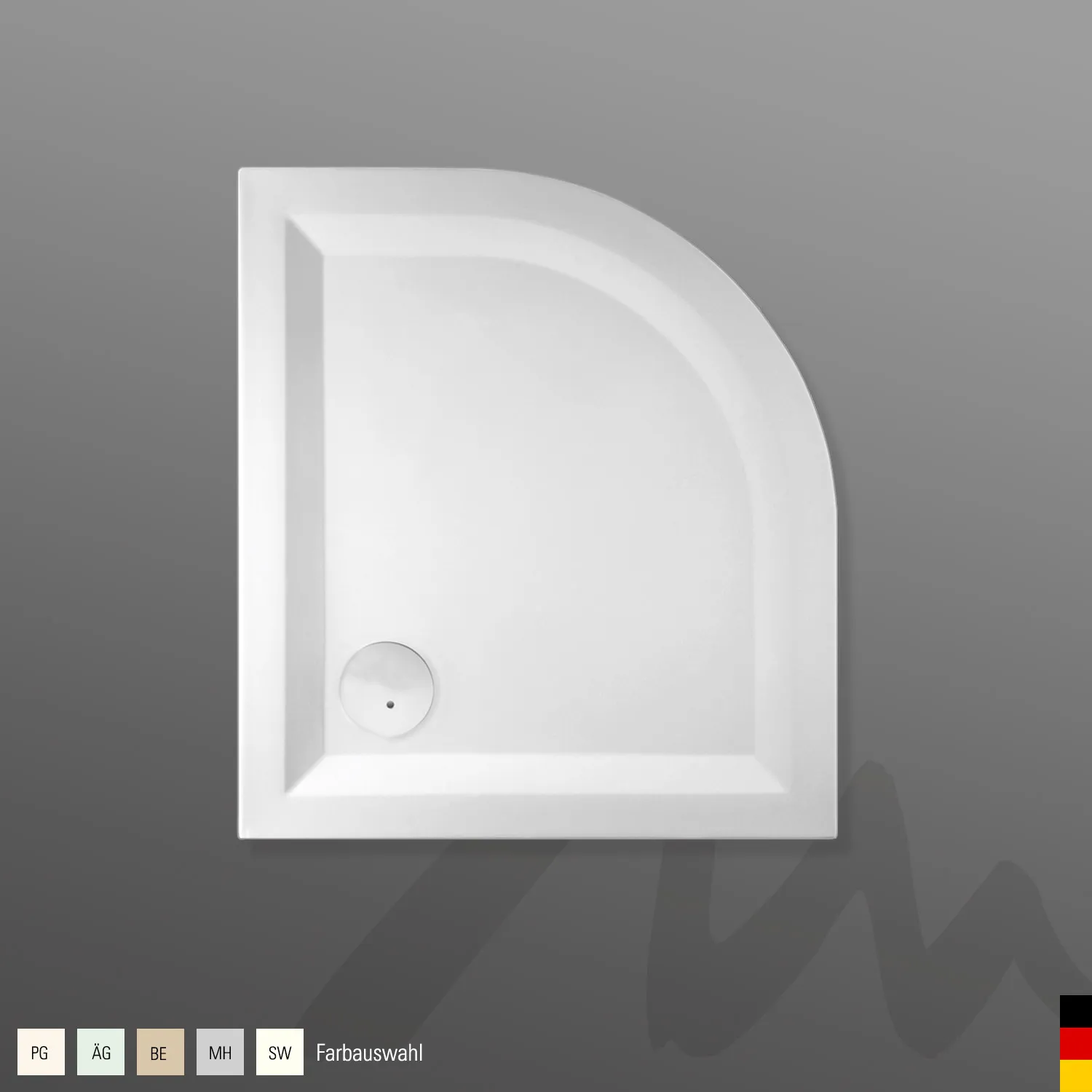 Mauersberger Acryl-Duschwanne albis 90/80 SF rechts
