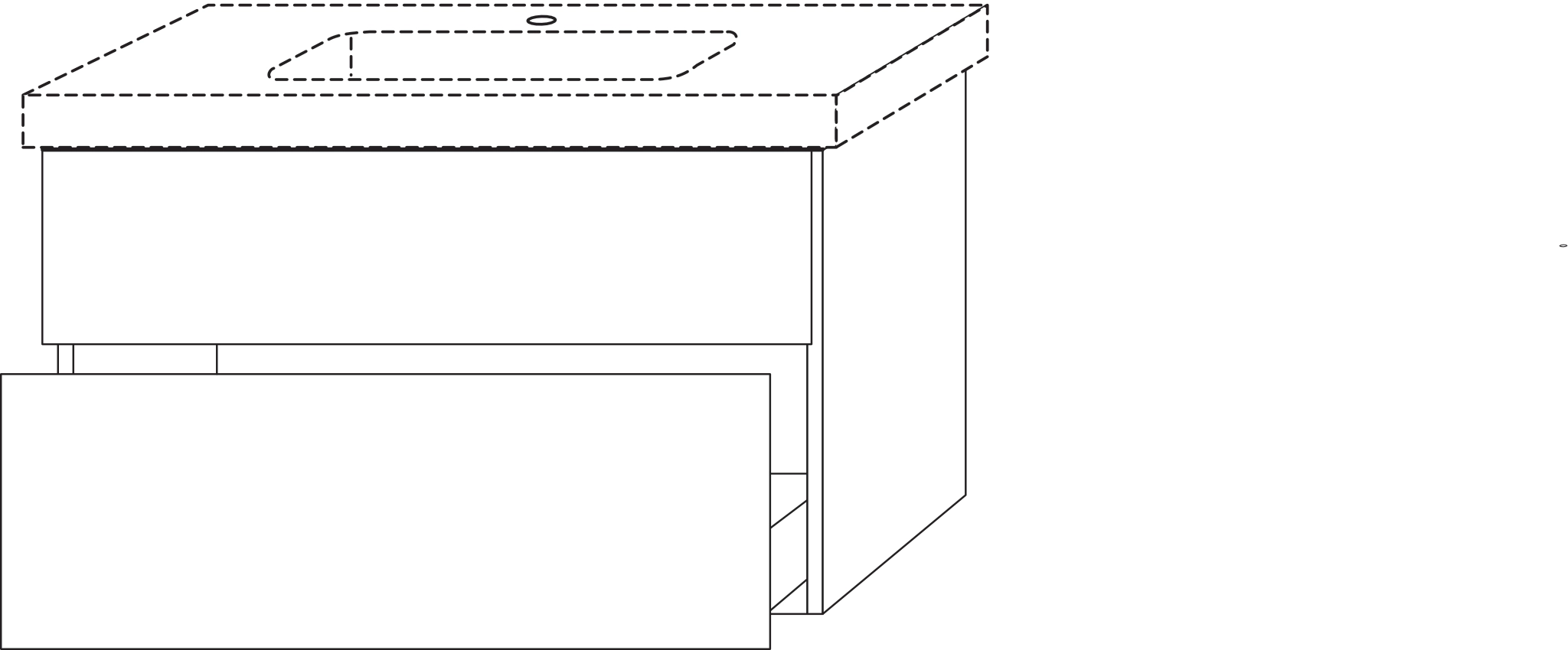 Sanipa Waschtischunterschrank „3way“ passend zu Keramik-Waschtische Subway 2.0 von Villeroy & Boch 950 × 593 × 447 mm in Black Oak, Becken mittig Sanipa Waschtischunterschrank „3way“ passend zu Keramik-Waschtische Subway 2.0 von Villeroy & Boch 950 × 593 × 447 mm in Black Oak, Becken mittig